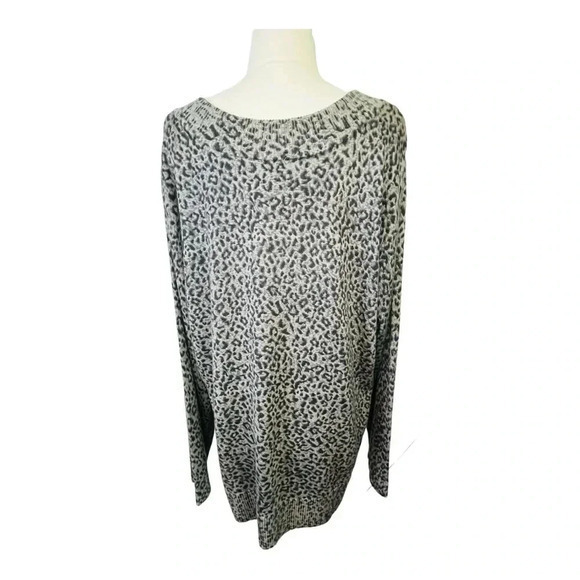 Calvin Klein Wool Blend Animal Leopard Print Sweater Women Size - Picture 3 of 6